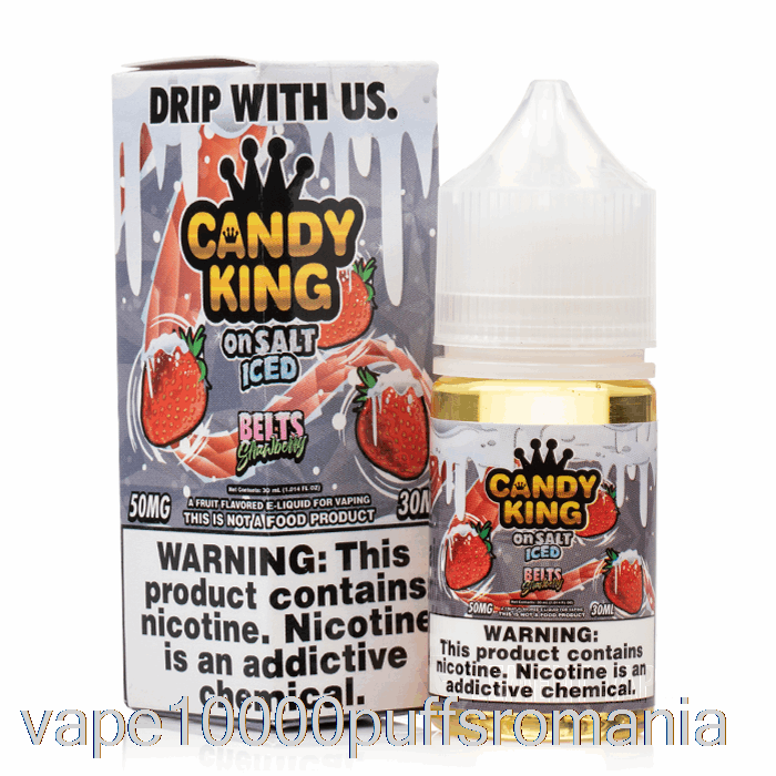 Vape Romania Curele Cu Gheata Capsuni - Candy King On Sare - 30ml 35mg